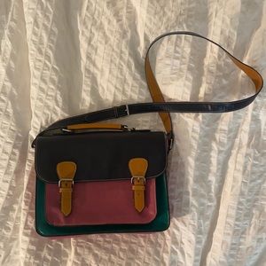 Colorblock Vegan Leather Bag